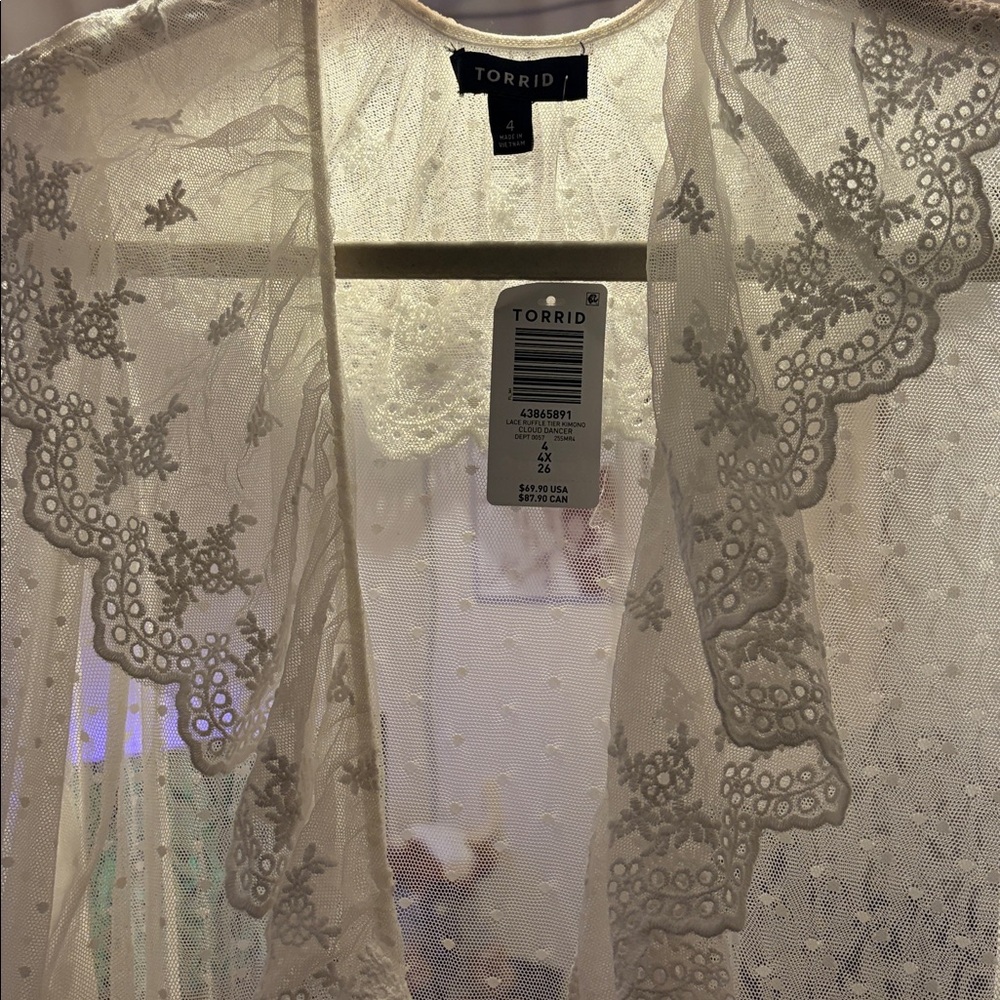 Torrid lace ruffle tier kimono - Picture 6 of 6